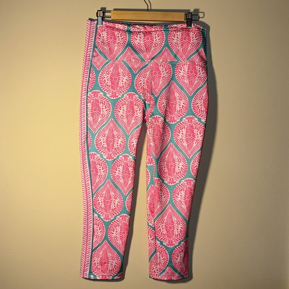 Gretchen Scott Indian Summer pull on pants Size Large Turquoise and Pink - Picture 5 of 8